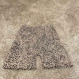 John Galt Animal Print biker shorts